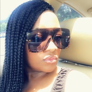 trendy sunglasses, earrings